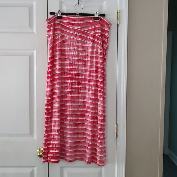 Live and Let Live tie dye pinkish colors Maxi skirt  Sz XL valentine date night - Picture 4 of 5